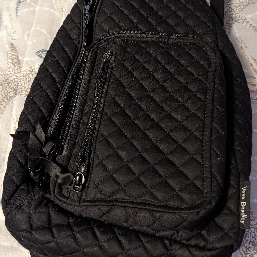 Vera Bradley Black Sling Backpack
